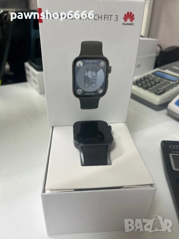 Смарт часовник Huawei FIT 3, Black Body, 43.2mm, Black Fluoroelastomer Strap