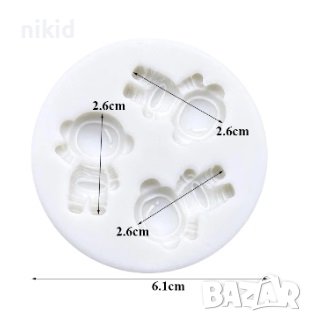 3 космонавт астронавт силиконов молд форма фондан шоколад украса декор, снимка 2 - Форми - 43887320