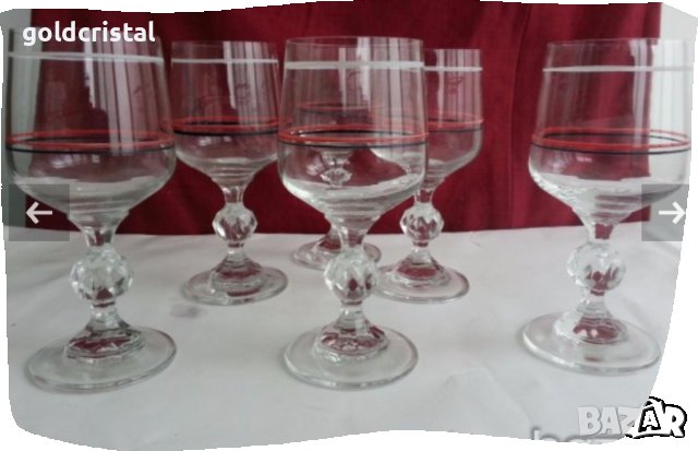  чаши за вино калиево кристално стъкло , снимка 13 - Антикварни и старинни предмети - 20616767