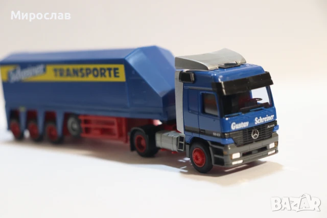 AMW H0 1/87 MERCEDES ACTROS КАМИОН МОДЕЛ ТРАНСПОРТ НА СТЪКЛО, снимка 6 - Колекции - 46413939