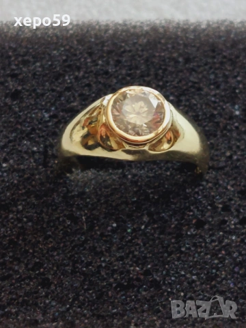 Дамски златен 14 каратов пръстен с брилянт 1,15 карата, снимка 7 - Пръстени - 53074005