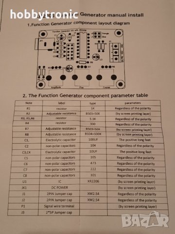 XR2206 функционален генератор кит/сглобен , снимка 4 - Друга електроника - 32339705