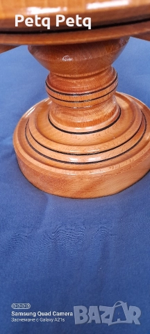 масивен дървен свещник , снимка 7 - Антикварни и старинни предмети - 52720545