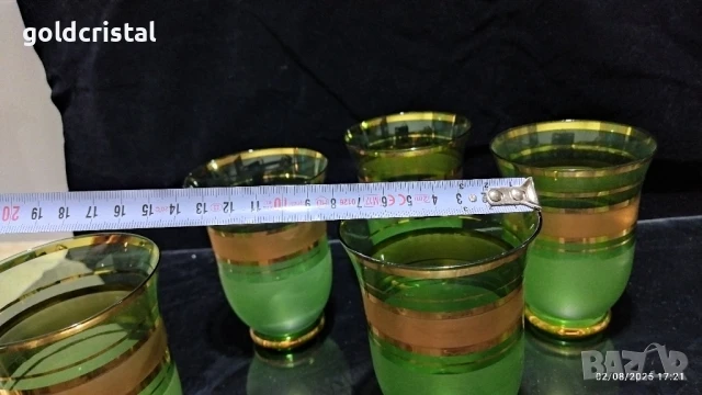 стари стъклени чаши и кана Чехословакия , снимка 3 - Антикварни и старинни предмети - 51374504