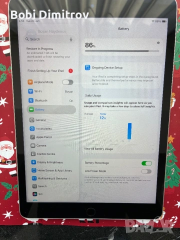 Apple Ipad 9th Gen 64GB, 10.2" Wi-fi, отлично състояние, комплект, снимка 8 - Таблети - 53166600
