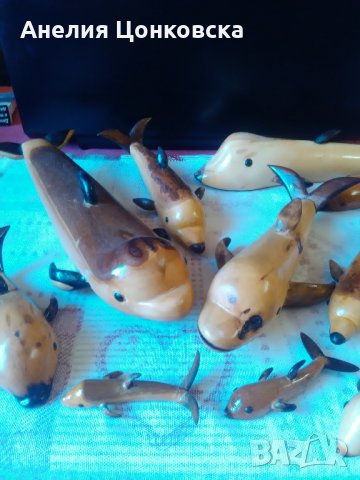 Делфини от дърво ръчна изработка