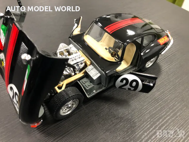 BBURAGO метална колекционерска количка JAGUAR E-TYPE COUPE 1961г. 1:18, снимка 8 - Колекции - 47379703