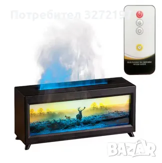 2025 3в1 Лампа,Ароматизатор и Овлажнител-Картина Елен,дист.управление, снимка 7 - Настолни лампи - 49078021