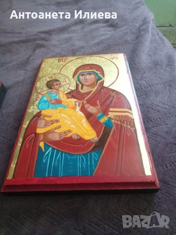 Икона Св. Богородица Троеручица, снимка 3 - Икони - 35163087