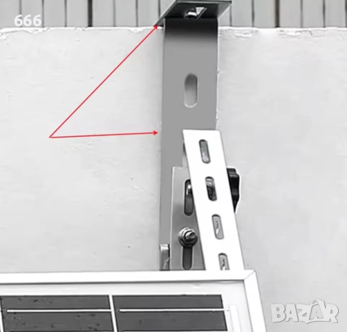 2 бр. Регулируема кука за монтаж на слънчев панел за балкон., снимка 5 - Други стоки за дома - 52936822