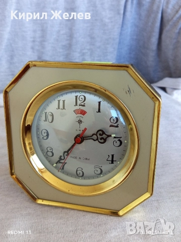 Стар механичен будилник POLARIS CHINA много красив перфектно състояние за КОЛЕКЦИЯ 49186, снимка 2 - Антикварни и старинни предмети - 51952721