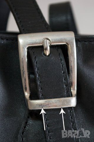 Черна дамска чанта с катарама Valentina, снимка 7 - Чанти - 43127752
