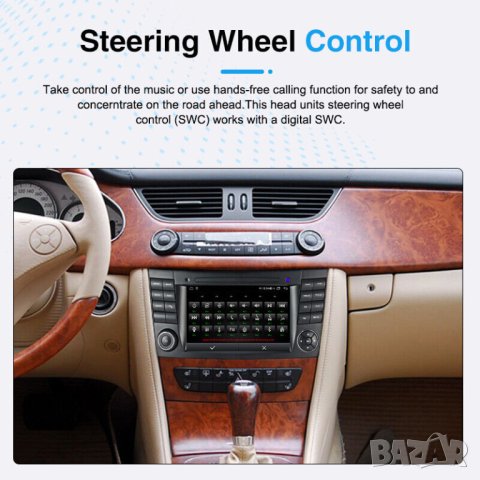 Мултимедия, Mercedes, E Class, Двоен дин, Мерцедес, W211, E200, E220, E270, Е320, Android, CLK клас , снимка 8 - Аксесоари и консумативи - 43448813