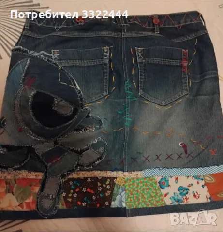 Ексцентрична дънкова пола , снимка 2 - Поли - 48493901