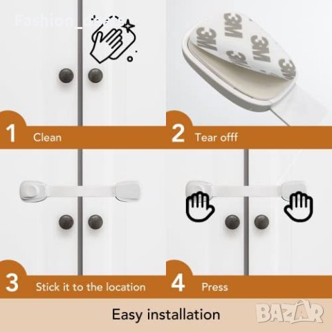 Нови 6 броя Защитни ключалки шкаф чекмедже предпазни за бебе дом, снимка 5 - Други - 40594332