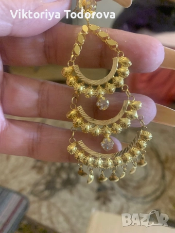 14К Нови зл.обеци-ТОП ОФЕРТА-150лв/гр, снимка 2 - Обеци - 52531369