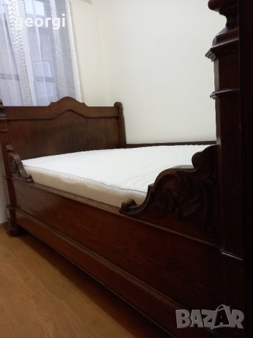 Ретро дървена спалня масив, снимка 5 - Антикварни и старинни предмети - 43249013