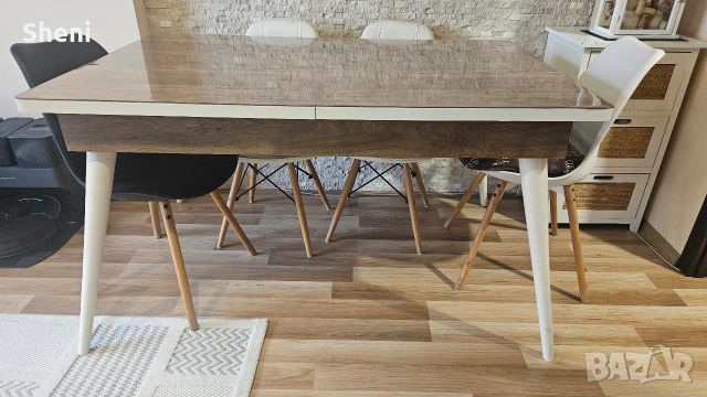 Трапезна разтегателна маса 90х78х140/178,5 см., снимка 14 - Маси - 53218789