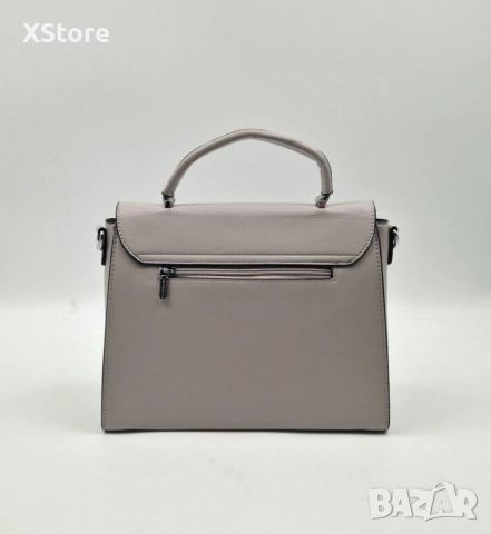 Стилна дамска чанта с капак и флорална бродерия, снимка 7 - Чанти - 52585340