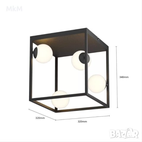 LED плафониера Utopia стъклени сфери се характеризира с особено модерен дизайн. , снимка 4 - Лампи за таван - 44063115