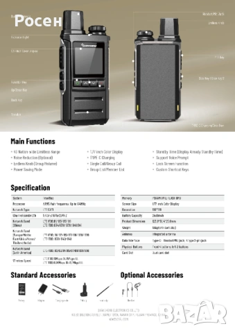  Quansheng IP-Q1 — 4G PoC радиостанция 2бр, снимка 3 - Друга електроника - 53400322