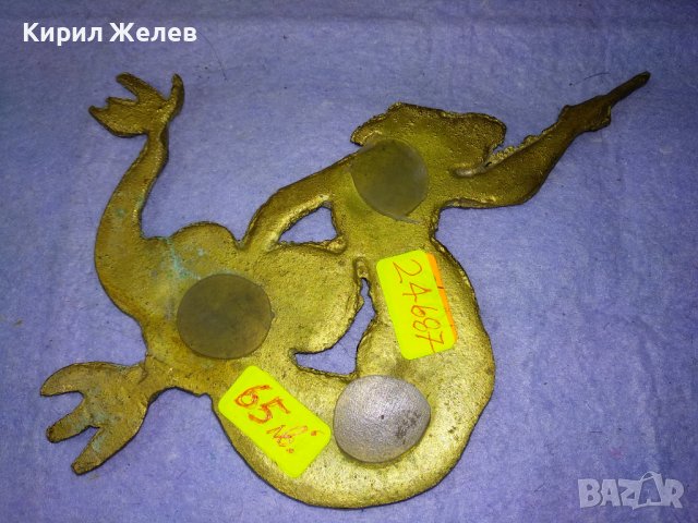 ТРИТОН МИТИЧНО МОРСКО ЧУДОВИЩЕ Стар БРОНЗОВ БАРЕЛЕФ ПАНО За КОЛЕКЦИЯ ТЕМАТИЧНА УКРАСА БРОНЗ 24687, снимка 16 - Колекции - 43888498