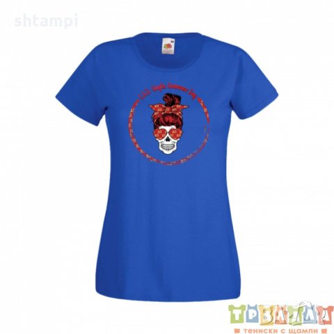 Дамска тениска Свети Валентин Valentines Day Skull Valentine's 6