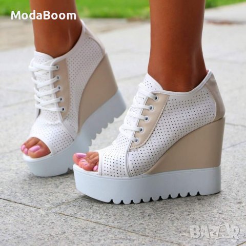 Летни и стилни боти на платформа , снимка 5 - Дамски боти - 37263029