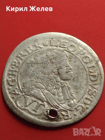 Сребърна монета 6 кройцера 1678г. Леополд първи Свещена Римска Империя 13717, снимка 4 - Нумизматика и бонистика - 42984449