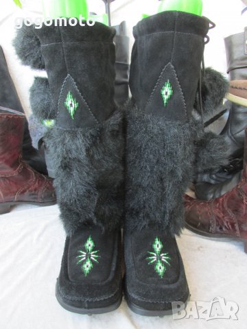 КАТО НОВИ дамски АПРЕСКИ Снегоходки ботуши 39 - 40, естествена кожа = велур, снимка 5 - Дамски ботуши - 35590579
