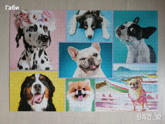 Пъзел Trefl 1500 части с кученца, снимка 2 - Пъзели - 51159885