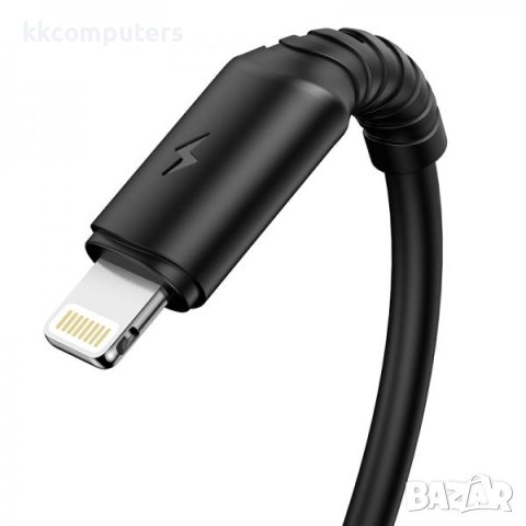 Borofone USB - Lightning (iPhone), Кабел 2.4A 1m BX47 / Черен / Баркод : 2402286, снимка 4 - USB кабели - 40397733