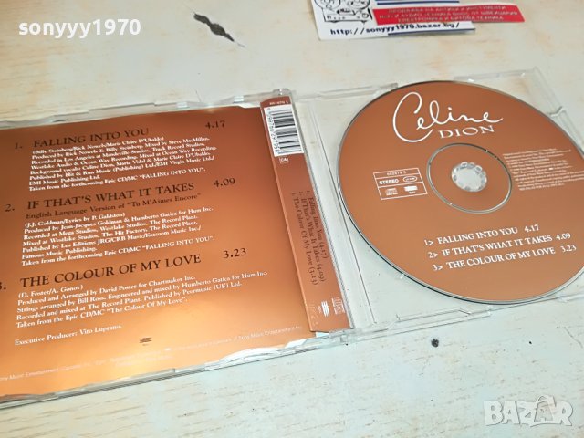 CELINE DION FALLING INTO YOU CD-EPIC ВНОС GERMANY 0604231646, снимка 3 - CD дискове - 40280283