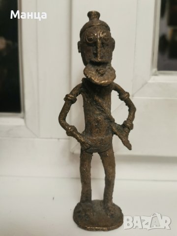 Африканска бронзова Догонска фигура, снимка 1 - Антикварни и старинни предмети - 43367661