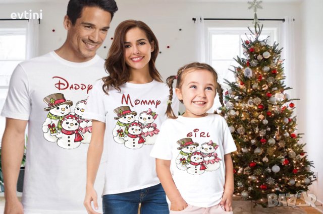 Коледен комплект тениски за цялото семейство, снимка 8 - Тениски - 38214750