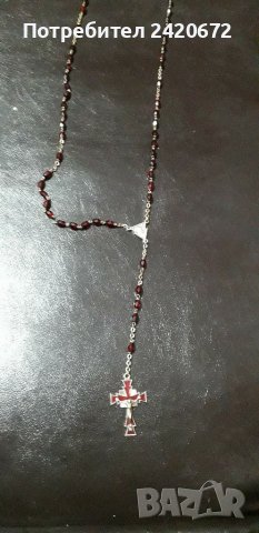 Католически кръс с  броеница кристал, снимка 2 - Други - 40027424