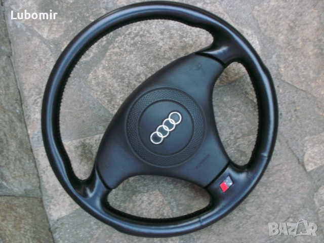 Волан трилъчев Audi S Line - оригинален, кожен !, снимка 8 - Аксесоари и консумативи - 51646815
