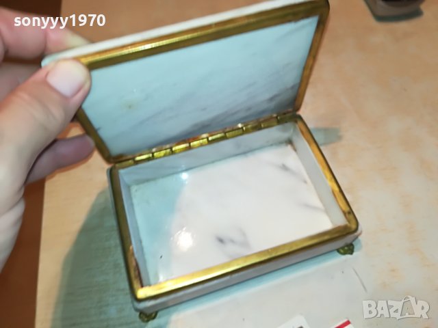 МРАМОРНА КУТИЯ С ОБКОВ 1101231100, снимка 3 - Антикварни и старинни предмети - 39263979