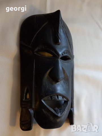 Африканска маска от абанос, снимка 2 - Други ценни предмети - 35095011