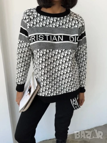 дамски комплект от фино плетиво christian dior 