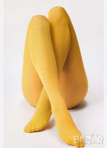 Медено- жълт дамски плътен чорапогащник М, снимка 8 - Други - 39558753
