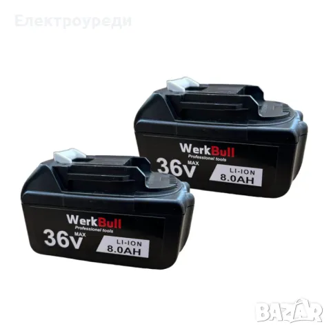 Комплект Ударен Винтоверт и Резачка WerkBull с автоматично омасляване 22см шина + две батерии 36v 8a, снимка 6 - Винтоверти - 47602759