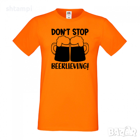 Мъжка тениска Don't Stop Beerlieving,Бира,Бирфест,Beerfest,Подарък,Изненада,Рожден Ден, снимка 7 - Тениски - 36377527