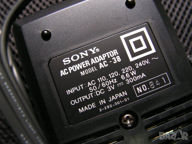 Винтидж захранвач  SONY POWER ADAPTОR AC-38, AC-122 & AC D-468 , снимка 6 - Колекции - 32483045