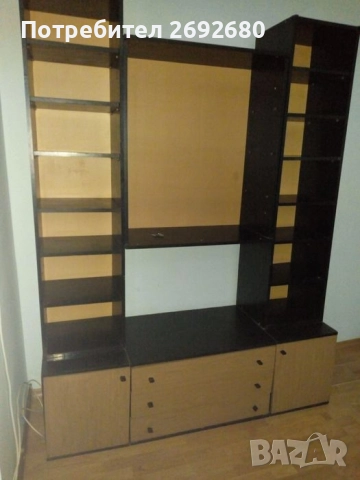 Холна секция със стъклена част 160/211см.-височина/продава се и на части , снимка 5 - Секции и витрини - 51750290