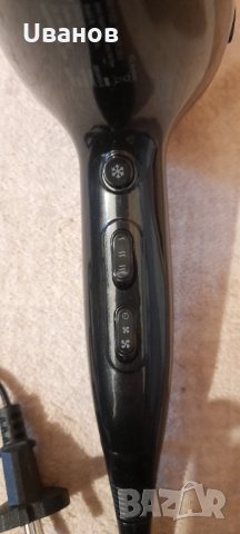 Сешоар с йонизираща функция, 2 степени за въздушна струя и 3 за температура, като нов, снимка 3 - Сешоари - 35105902