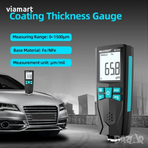Дебеломер за боя Mileseey MC998 за метал, алуминий и авто боя, с аларма при отклонение, снимка 8 - Аксесоари и консумативи - 50635517
