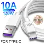 Супер Бърз 2 м. заряден кабел 120 W 10 A USB Type C бързо зареждане зарядно за Xiaomi Samsung Huawei, снимка 17