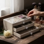 Органайзер за бижута с три чекмеджета – Multi functional Jewelry Storage Box. , снимка 4
