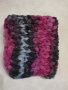 Ръчно Плетен Шал - Яка - Розово-черен, снимка 2